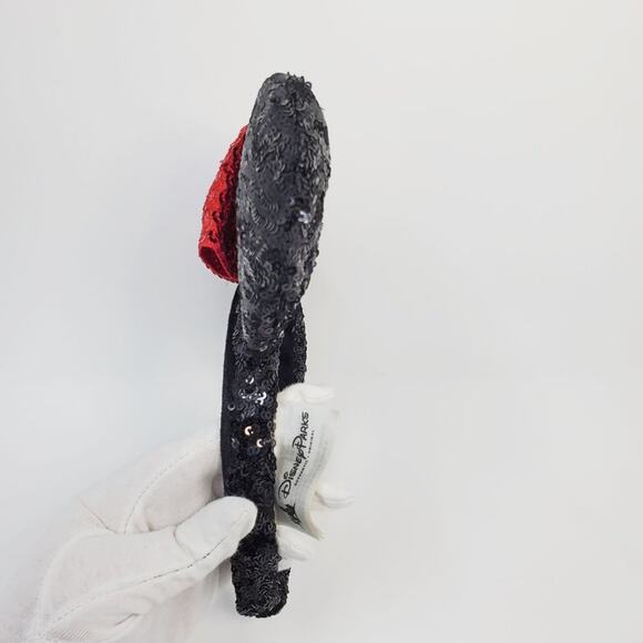 Disney Minnie Mouse Sequin Ears Black Red Hair Accessories - Picture 5 of 12